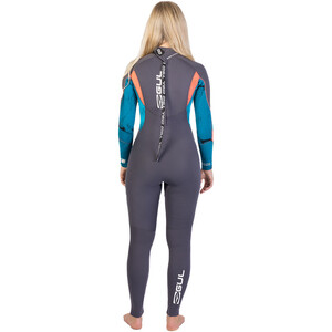 Gul Womens Response 3/2mm GBS Back Zip Wetsuit RE1232-C1 - Grey / Marbel